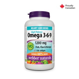 Webber Naturals Omega 3-6-9 1200mg 150 Softgels