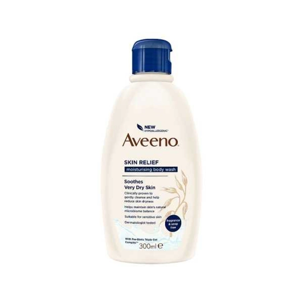 Aveeno Skin Relief Moisturising Body Wash For Very Dry Skin 300ml