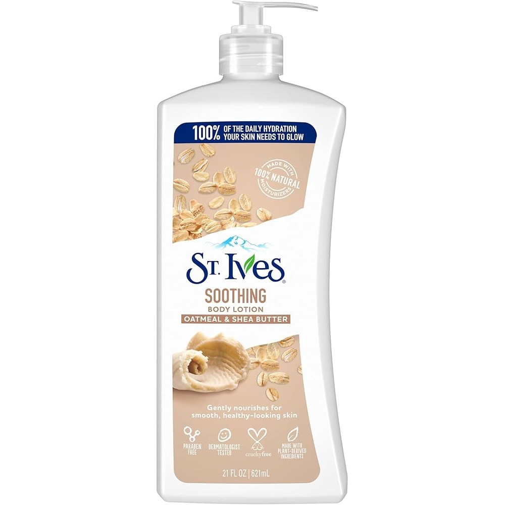 St Ives B Ltn Nat Soothing Oatmeal & Shea Butter 621ml