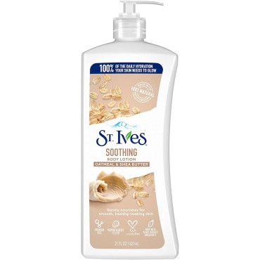 St Ives B Ltn Nat Soothing Oatmeal & Shea Butter 621ml