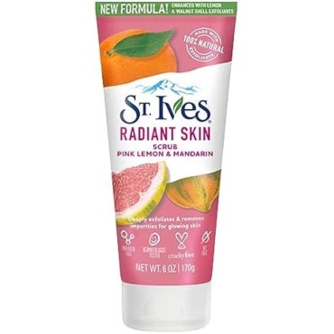 St Ives Pink Lemon And Mandarin Scrub Even & Bright 6oz/170g