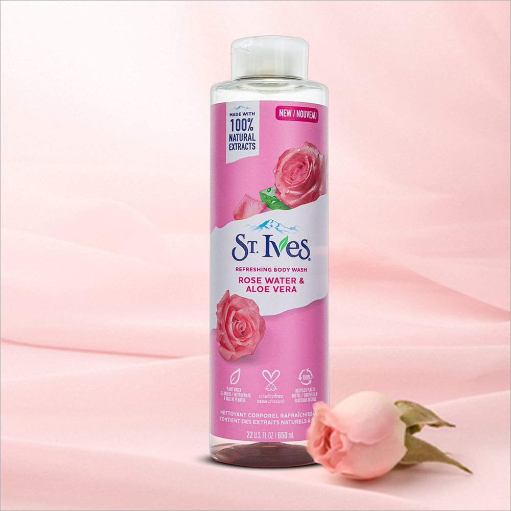 St Ives Rose & Aloe Vera Body Wash 650ml