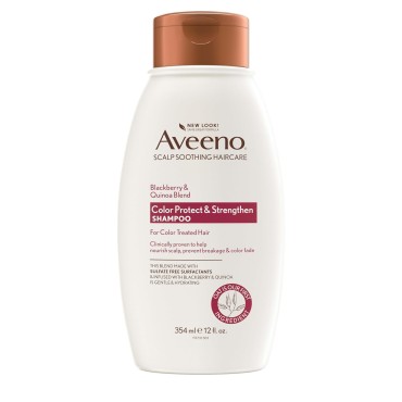 Aveeno Color Protect And Strengthening Shampoo With Blackberry And Quinoa Blend 354ml