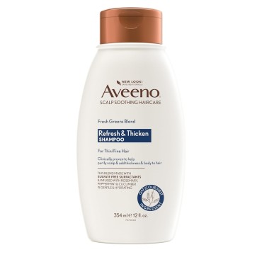 Aveeno Refreshing And Thicken Shampoo With Fresh Greens Blend 354ml