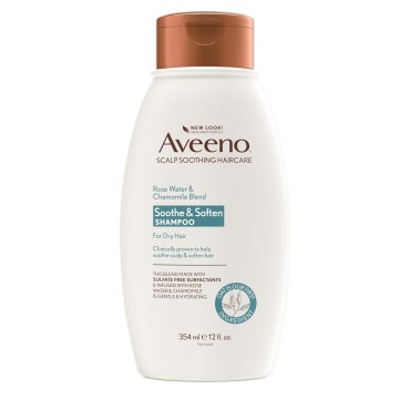 Aveeno Soothing And Soften Shampoo With Rose Water And Chamomile Blend 354ml