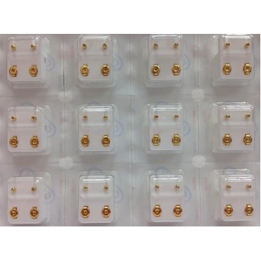 Caflons Stud Earrings Gold