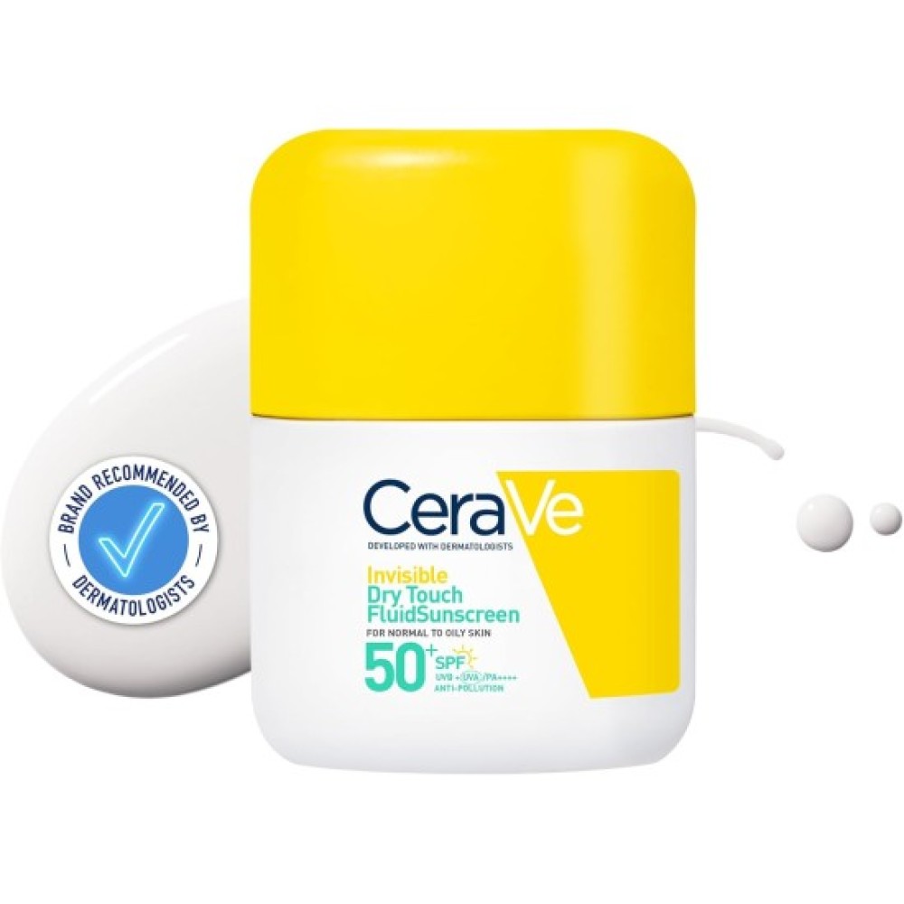 CeraVe Invisible Dry Touch Fluid Sunscreen SPF 50 For Normal To Oily Skin 50ml