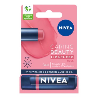 Nivea Lip Balm Caring Beauty Pink 4.8g