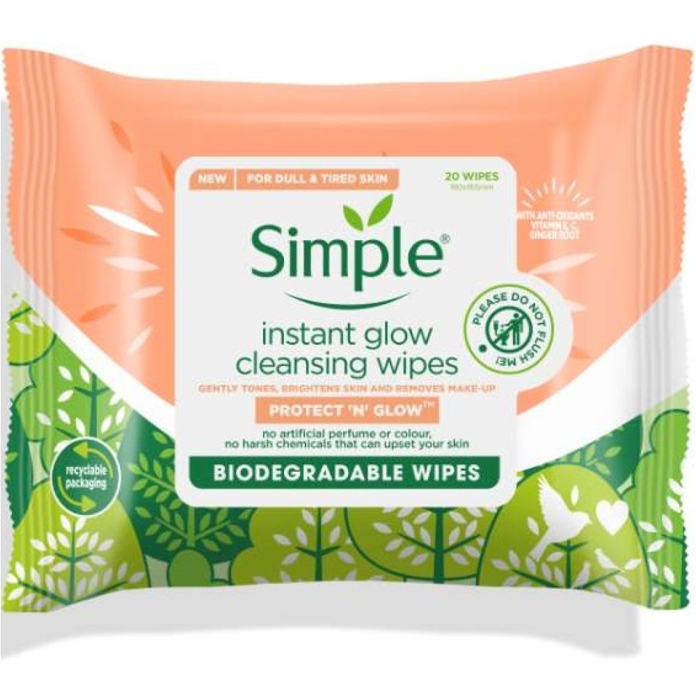 Simple Instant Glow Wipes 20