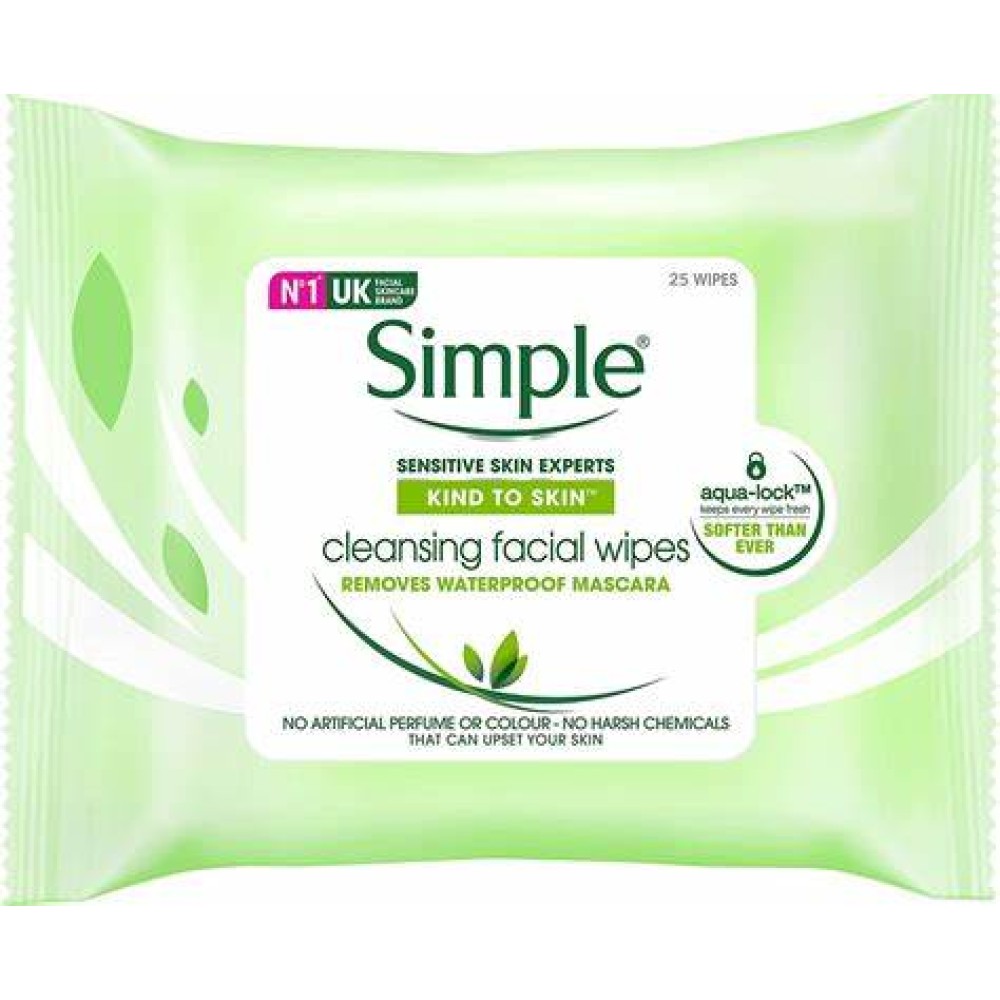 Simple Kind To Skin Cleansing Facial Wipes 25s