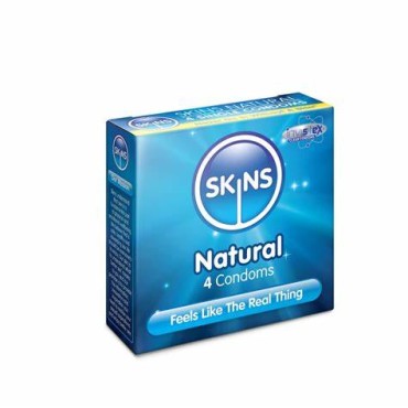 Skins Natural Latex  Premium Condoms  4's