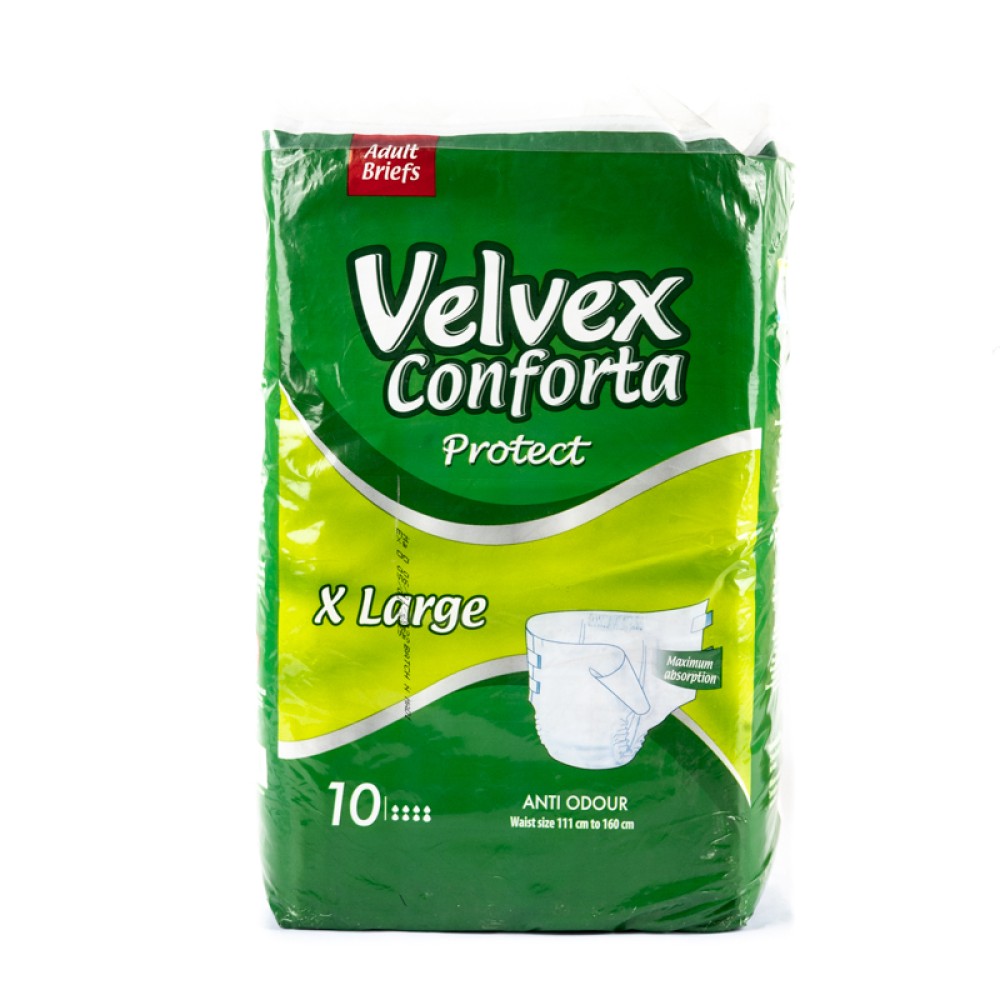 Velvex Conforta Adult Diapers X Large 10's