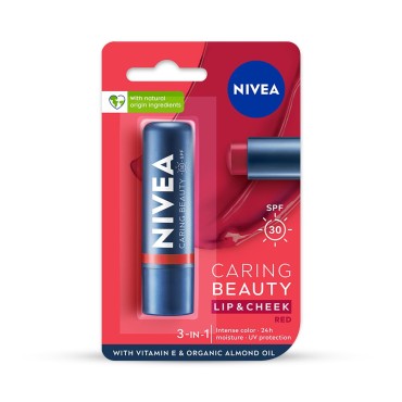 Nivea Lip Balm Caring Beauty Red 4.8g