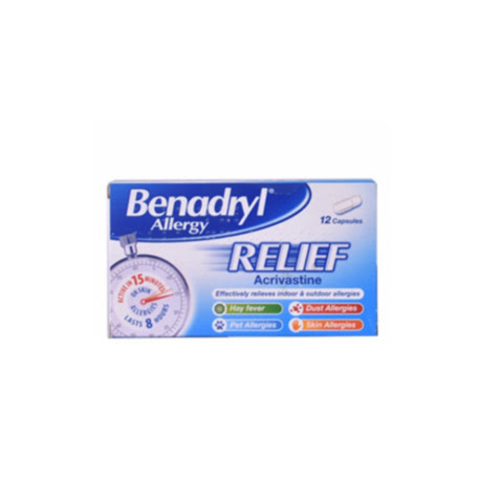 Benadryl Allergy Relief Capsules 12's