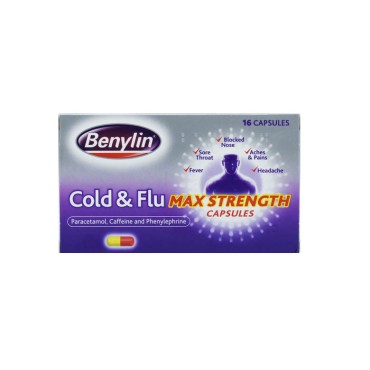 Benylin Cold & Flu Max Strength Capsules 16,S