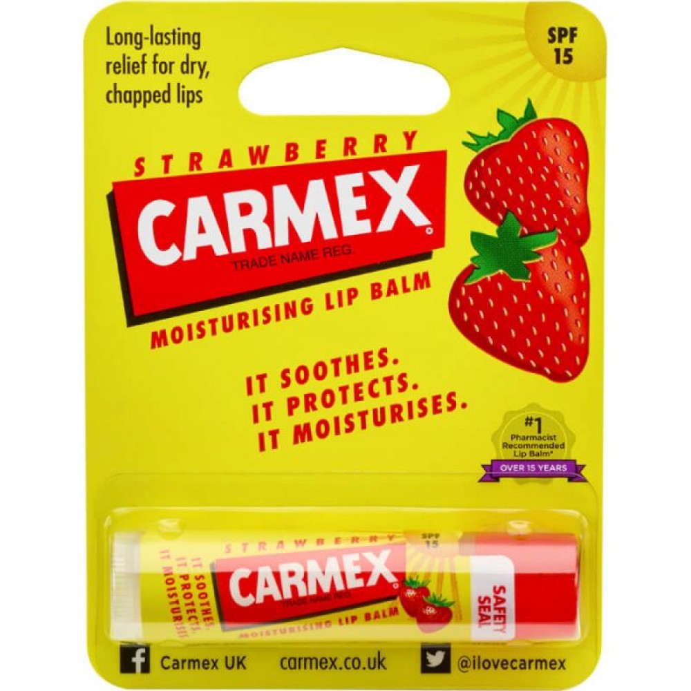 Carmex Moisturising Lip Balm Strawberry Stick 4.25g