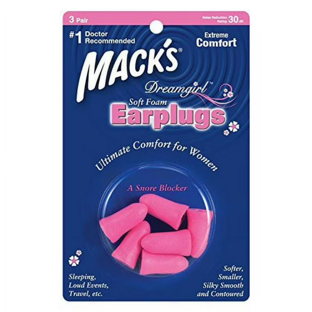 Mack's Dream Girl Soft Foam Earplugs 3 Pairs 