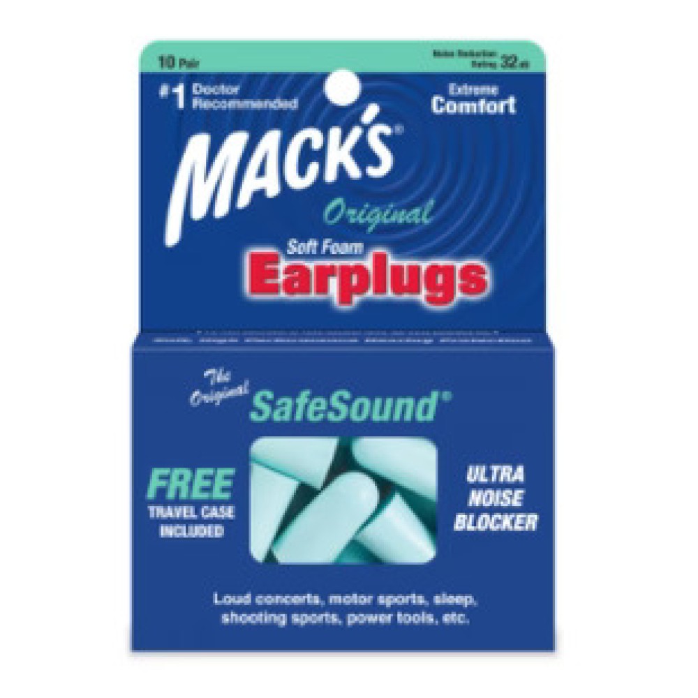 Mack's Original  Soft Foam Earplugs 10 Pairs