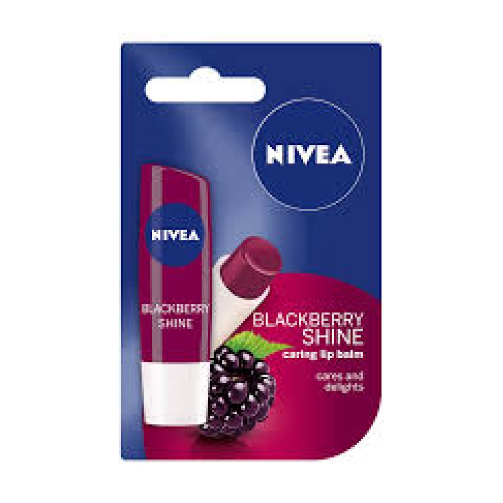 Nivea Fruity Shine Black Berry Lip Balm 4.8G