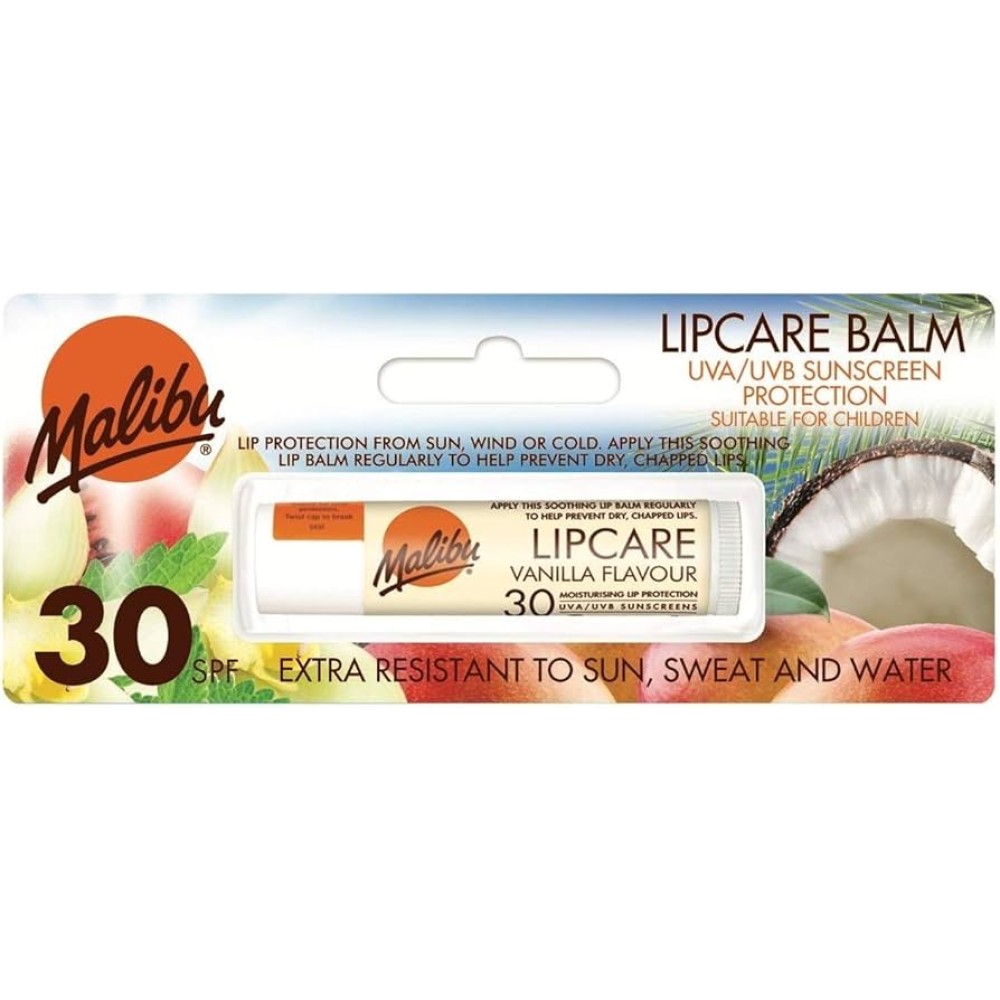 Malibu Lipcare SPF30 Vanilla Lip Balm 5g