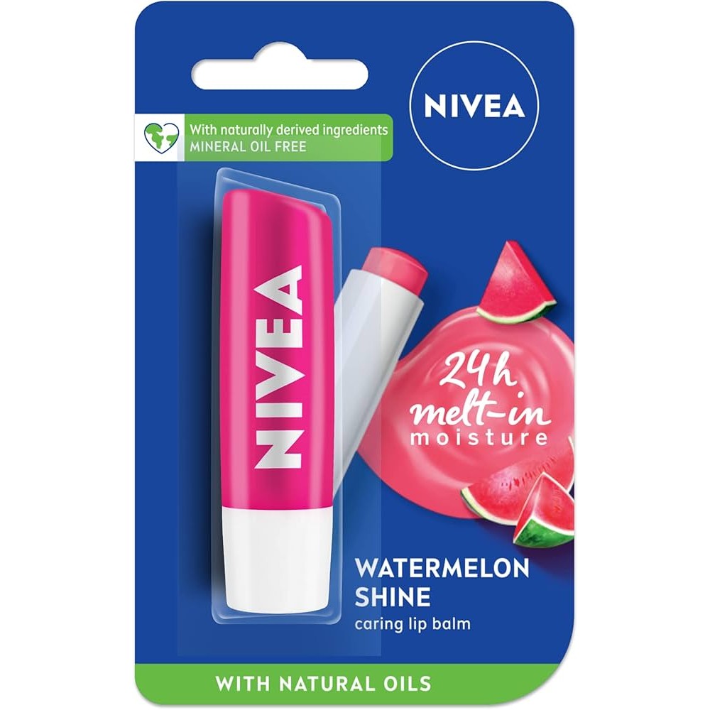 Nivea Fruity Shine Pink Watermelon Lip Balm 4.8G