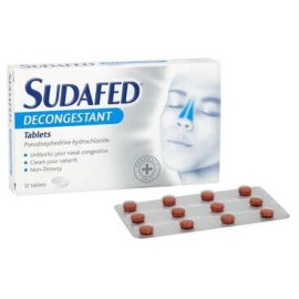 Sudafed Decongestant Tablets 12's