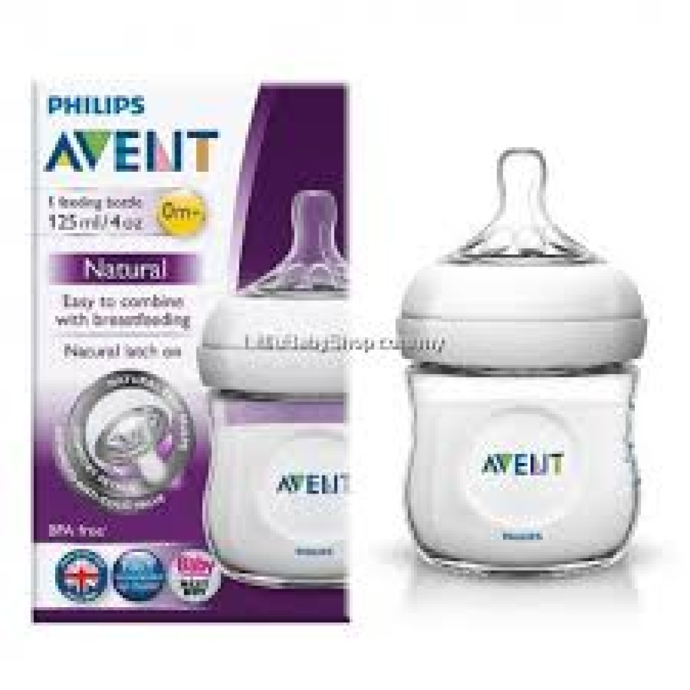 Avent Natural 0m+ Feeding Bottle 125ml/4oz