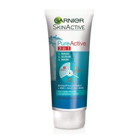 Garnier Pure Active 3 In 1 Cleanser Clay, Wash, Scrub & Mask 50ml