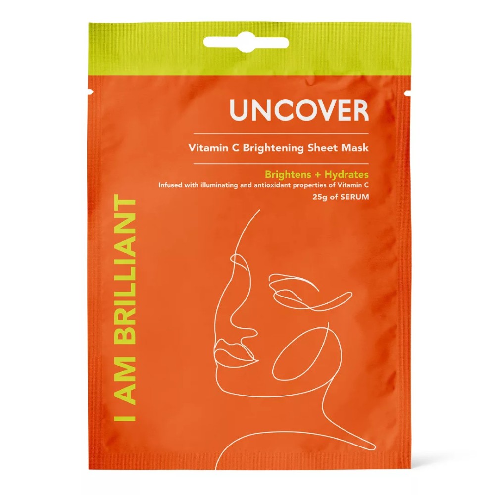 Uncover Vitamin C Brightening Sheet Mask 25g   (I am Brilliant )