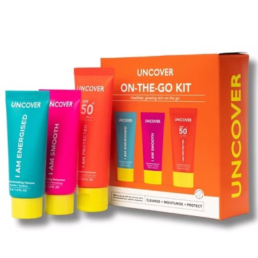 Uncover On The Go   Skin Care 3-In-1 Kit (Cleanse, Moisturizer and Sunscreen)