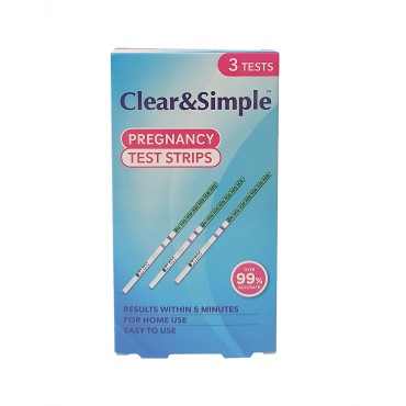 Clear & Simple Pregnancy Test Strips 3 Tests