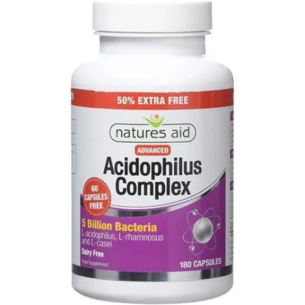 Nature's Aid Acidophilus Complex 5 Billion Bacteria 180's