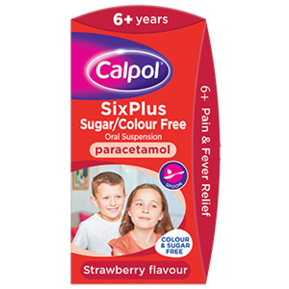 Calpol Six Plus Strawberry Flavour 100ml