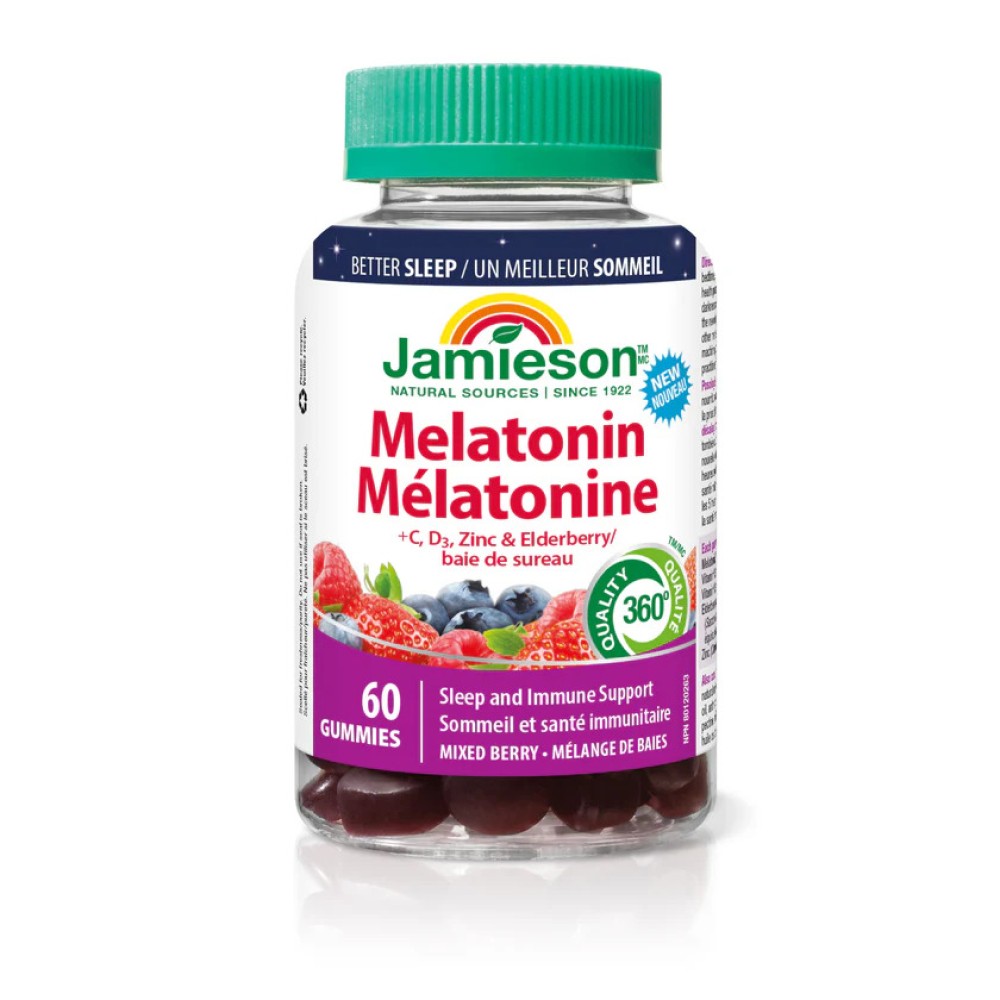 Jamieson Melatonin 5mg +Immunity Gummies 60's