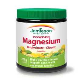 Jamieson Magnesium Bisglycinate And Citrate Powder 228g